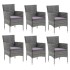 Set de muebles jardín 7 pzas con cojines ratán sintético