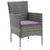 Set de muebles jardín 7 pzas con cojines ratán sintético