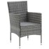Set de muebles jardín 7 pzas con cojines ratán sintético