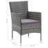 Set de muebles jardín 7 pzas con cojines ratán sintético