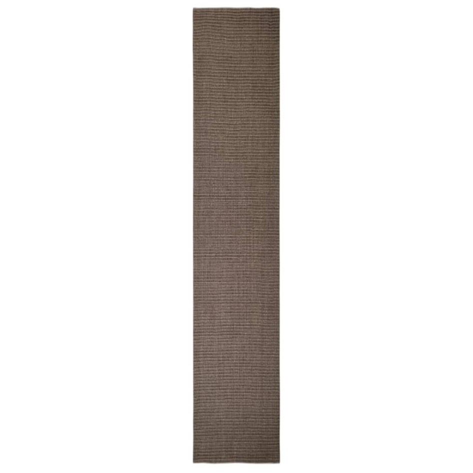 Alfombra de sisal para rascador marrón 66x350