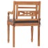 Juego comedor de jardín 3 pzas cojines gris oscuro madera