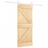 Puerta corredera con herrajes madera maciza de pino 80x210