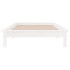 Estructura de cama con LED madera maciza blanca 100x200