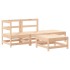 Juego de muebles de jardín 4 piezas madera maciza de