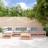 Juego de muebles de jardín 7 pzas madera maciza abeto