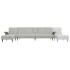 Sofá cama en forma de L terciopelo gris claro 279x140x70