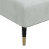 Sofá cama en forma de L terciopelo gris claro 279x140x70