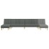 Sofá cama en forma de L tela gris oscuro 255x140x70