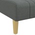 Sofá cama en forma de L tela gris oscuro 255x140x70