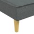 Sofá cama en forma de L tela gris oscuro 255x140x70