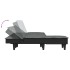 Sofá cama en forma de L tela gris oscuro 255x140x70