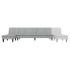 Sofá cama en forma de L terciopelo gris claro 255x140x70