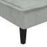 Sofá cama en forma de L terciopelo gris claro 255x140x70