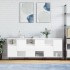 Aparadores 3 uds madera contrachapada blanco