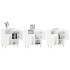 Aparadores 3 uds madera contrachapada blanco