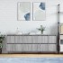 Aparadores 3 uds madera contrachapada gris