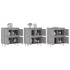 Aparadores 3 uds madera contrachapada gris