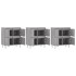Aparadores 3 uds madera contrachapada gris