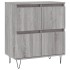 Aparadores 3 uds madera contrachapada gris
