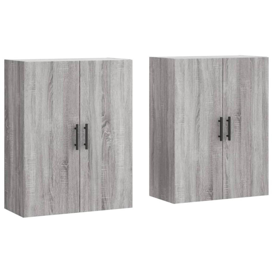 Armarios de pared 2 unidades gris Sonoma 69,5x34x90