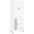 Aparador alto madera contrachapada blanco 69,5x34x180