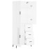Aparador alto madera contrachapada blanco 69,5x34x180