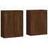 Armarios de pared 2 uds madera de ingeniería marrón