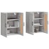 Armarios de pared 2 uds madera de ingeniería gris