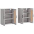 Armarios de pared 2 uds madera de ingeniería gris