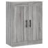 Armarios de pared 2 uds madera de ingeniería gris