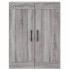 Armarios de pared 2 uds madera de ingeniería gris