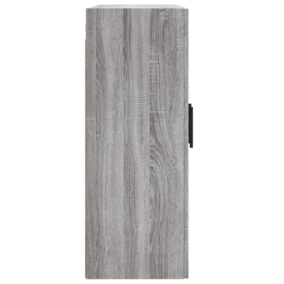 Armarios de pared 2 uds madera de ingeniería gris