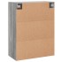 Armarios de pared 2 uds madera de ingeniería gris