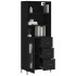 Aparador alto madera contrachapada negro 69,5x34x180