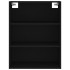 Aparador alto madera contrachapada negro 69,5x34x180
