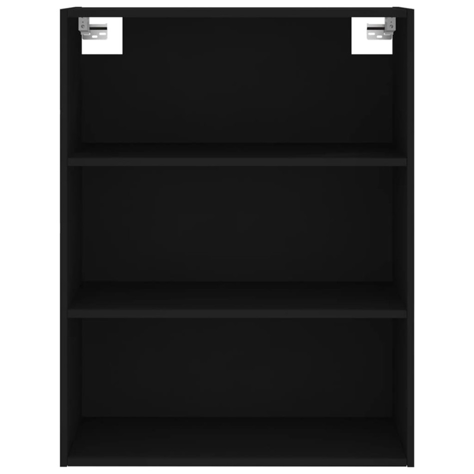 Aparador alto madera contrachapada negro 69,5x34x180