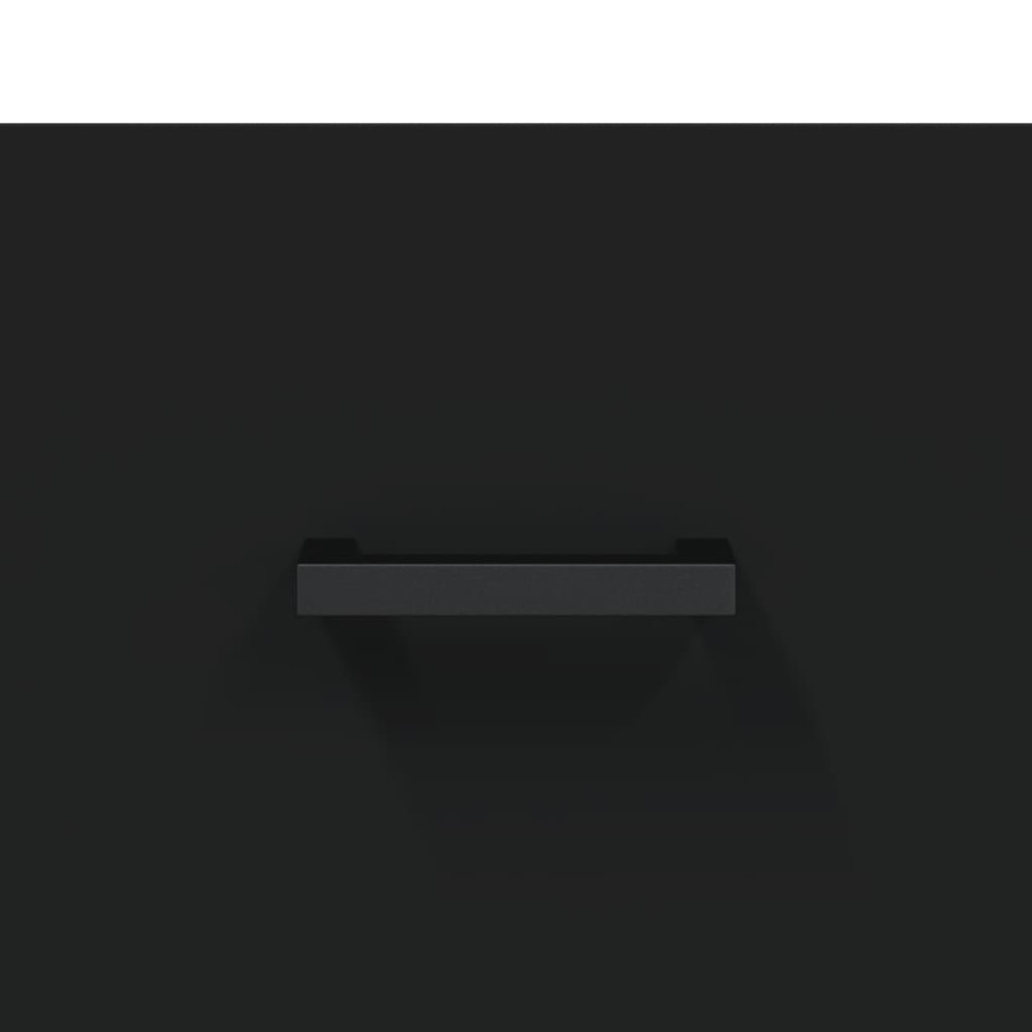 Aparador alto madera contrachapada negro 69,5x34x180