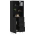 Aparador alto madera contrachapada negro 69,5x34x180