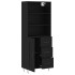 Aparador alto madera contrachapada negro 69,5x34x180