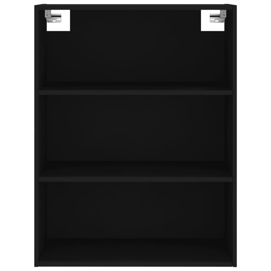 Aparador alto madera contrachapada negro 69,5x34x180