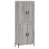 Aparador alto madera contrachapada gris sonoma 69,5x34x180