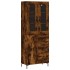 Aparador alto madera contrachapada roble ahumado 69,5x34x180