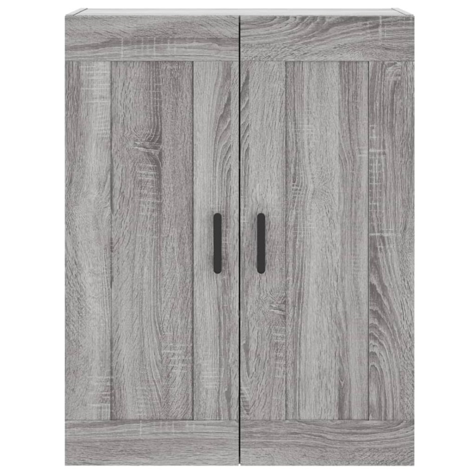 Aparador alto madera contrachapada gris sonoma 69,5x34x180