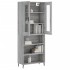 Aparador alto madera contrachapada gris sonoma 69,5x34x180