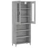 Aparador alto madera contrachapada gris sonoma 69,5x34x180