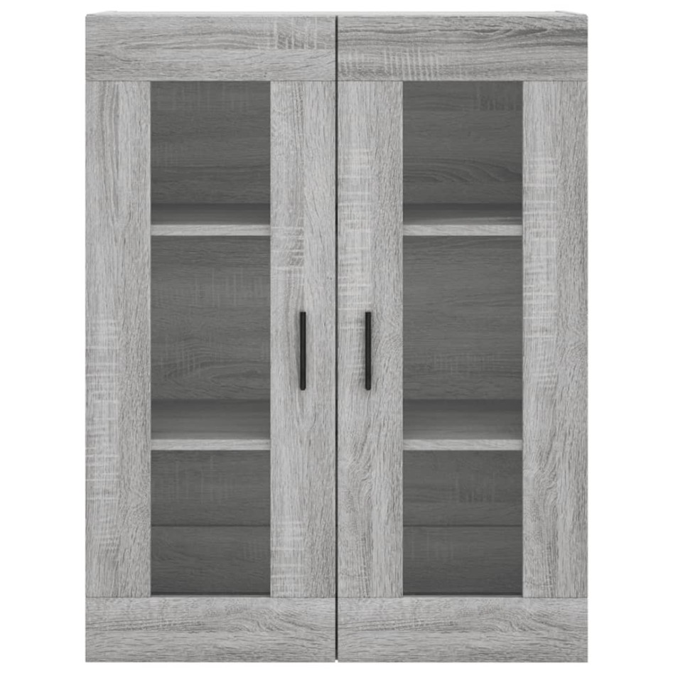 Aparador alto madera contrachapada gris sonoma 69,5x34x180