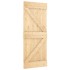 Puerta corredera con herrajes madera maciza de pino 85x210