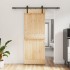 Puerta corredera con herrajes madera maciza de pino 80x210