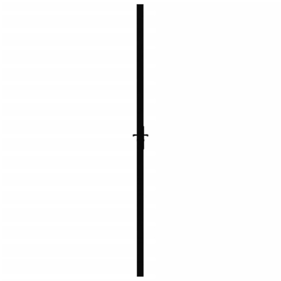 Puerta interior vidrio ESG y aluminio negro 102,5x201,5